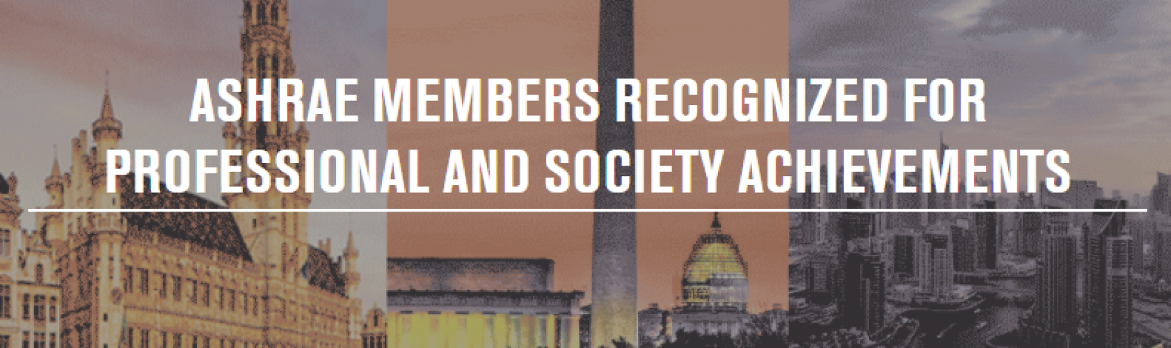 Miembros de ASHRAE reconocidos por logros profesionales en la sociedad